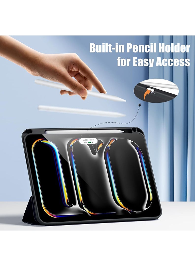 Theodor Case for iPad Pro 13 Inch Case M5 2025/ M4 2024, Smart Cover iPad Pro M5 M4 Case 13 Inch with Pencil Holder [Support Pencil Pro and Pencil (USB-C)] Support Touch ID and Auto Wake/Sleep Cover for iPad Pro 13 Inch- Black - Image 5